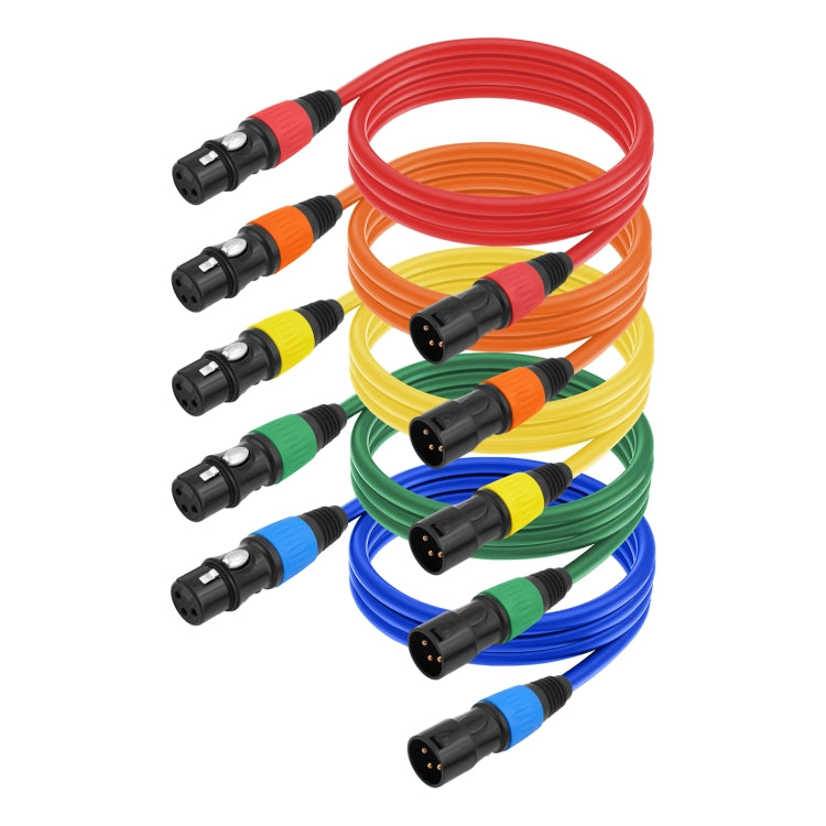 5 colori / set JC1015 XLR 3 pin maschio a femmina cavo audio, 1m, 1.8m 5 colori / set JC1015 XLR 3 pin maschio a femmina cavo audio, 1m, 1.8m